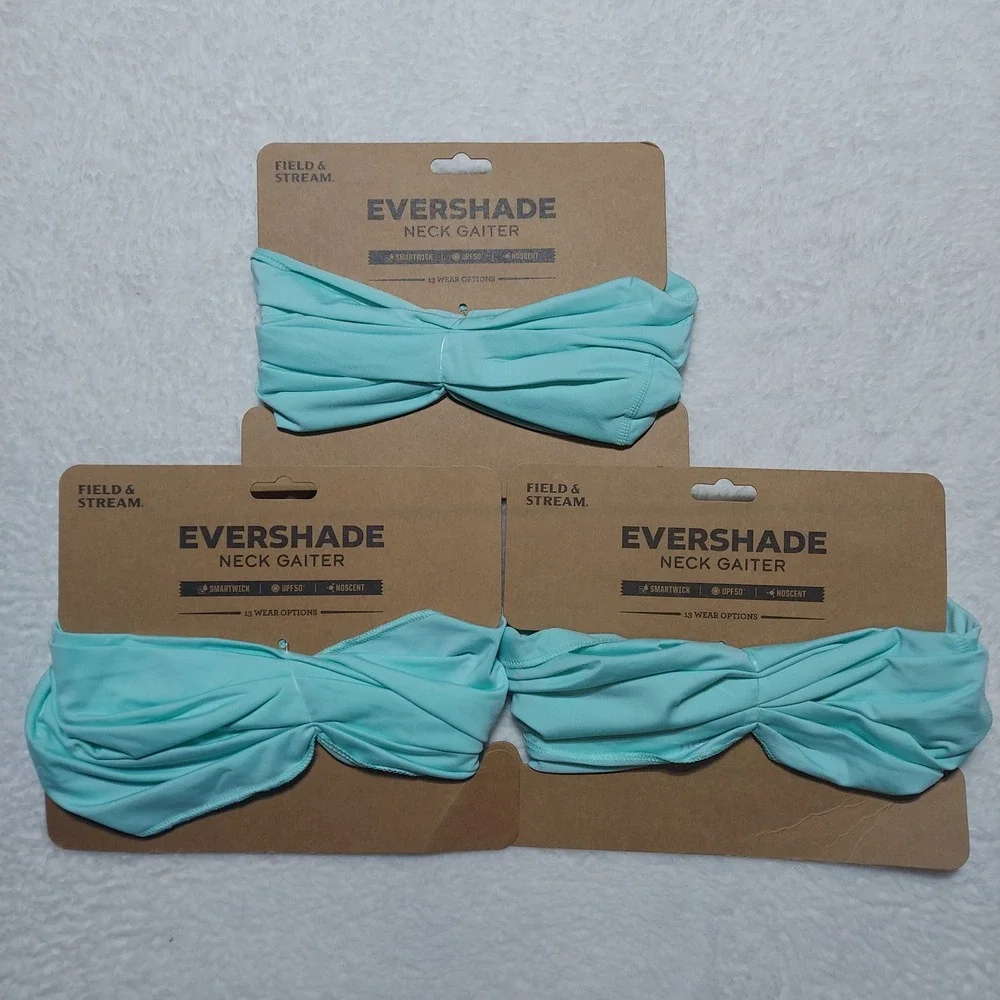 Field & Stream Evershade Neck Gaiter Unisex OSFA Blue Tint New UPF 50+ Smartwick